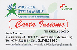 Tessera Socio - CARTA INSIEME